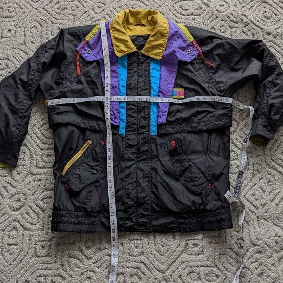 Vintage 80S 90s oversized casual isle black purple Small - Picture 10 of 12